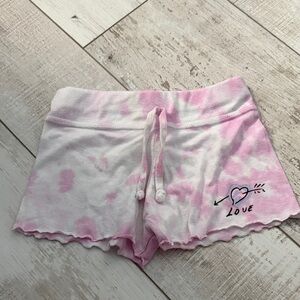 Lucy Pink and White Tie-Dye Shorts